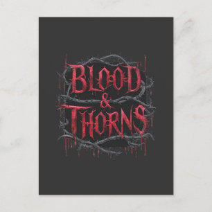 Gothic Design Blood & Thorns - Dunkel und Edgy Postkarte
