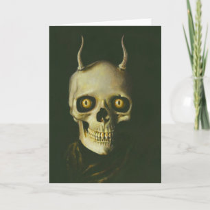 Gothic Devil Skull Greetings Card Karte