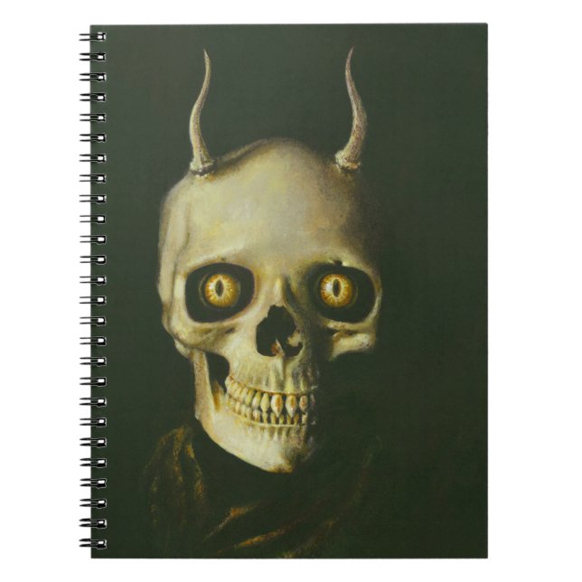 Gothic Devil Skull-Notebook Notizblock (Vorderseite)
