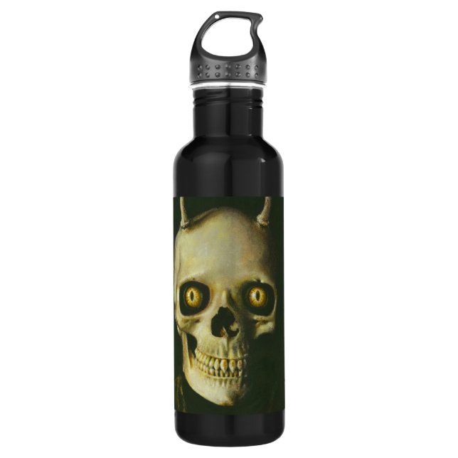 Gothic Devil Skull Trinkflasche (Vorderseite)