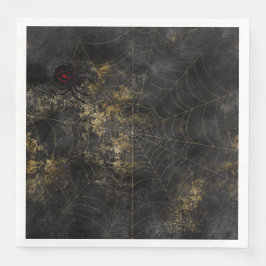 Gothic Distressed Spooky Spider Web Serviette