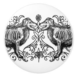 Gothic Dog Ceramic Knob Keramikknauf