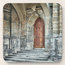 Gothic Door Hard plastic coaster Getränkeuntersetzer