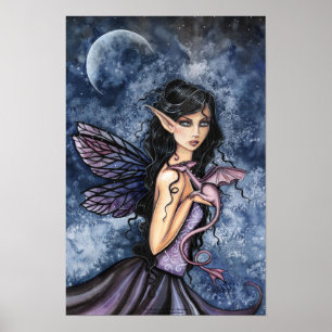 Gothic-Drachen-Fee-Kunstposter von Molly Harrison Poster