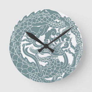 Gothic Dragon Clock Runde Wanduhr