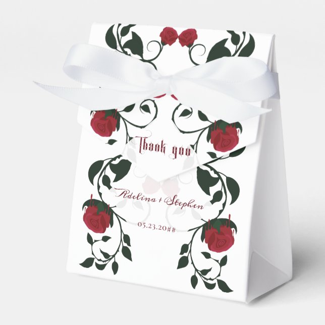 Gothic Dripping Bloody Rose Moody Wedding Geschenkschachtel (Vorderseite)