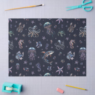 Gothic dunkle Unterwasserwelt Seidenpapier