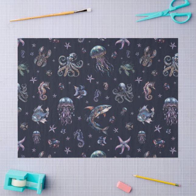 Gothic dunkle Unterwasserwelt Seidenpapier (Basteln)