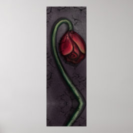 Gothic Dying Rose Spuk House Art Poster