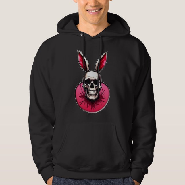 Gothic Easter Bunny – Skull Art - moletom Hoodie (Vorderseite)