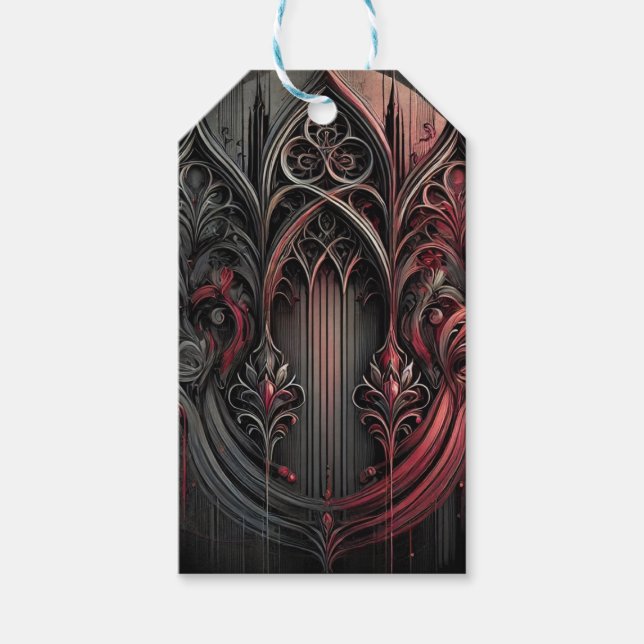 Gothic Elegance-Geschenk-Tag Geschenkanhänger (Vorderseite)