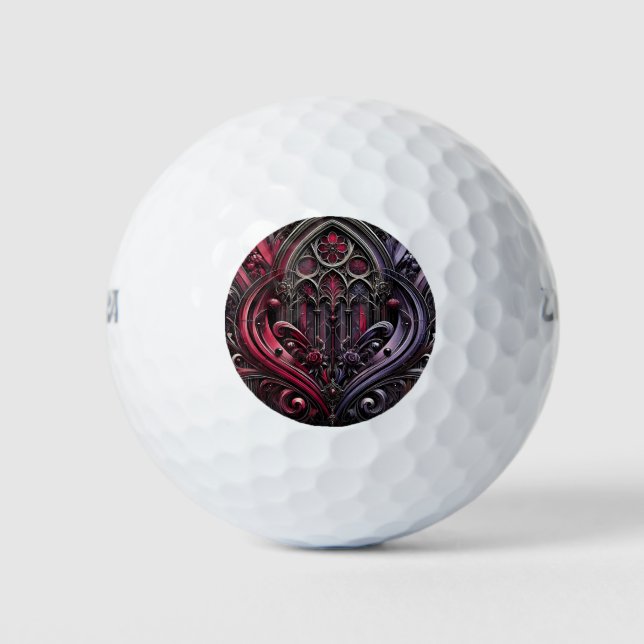 Gothic Elegance Golf Ball Set (Vorderseite)