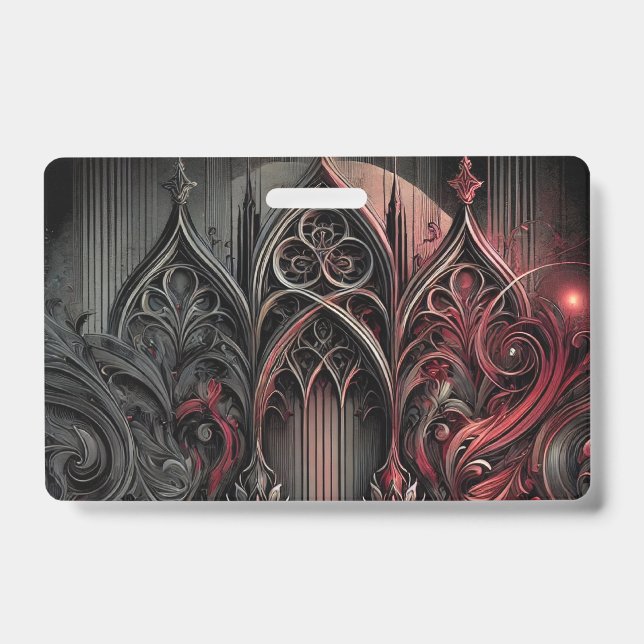 Gothic Elegance Name Abzeichen Ausweis (Vorderseite)