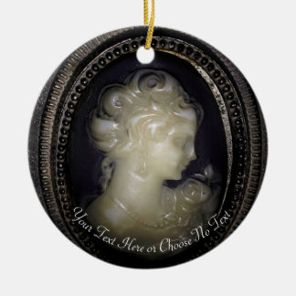 Gothic Elegant Creepy Vintage Viktorianische Cameo Keramik Ornament
