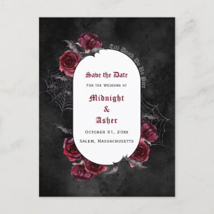 Gothic Elegant Enregistrer la date Annonce Carte p