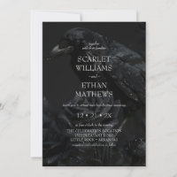 Gothic Elegant Raven & Rose Black Handfasts
