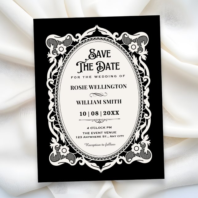 Gothic elegante Hochzeit Save The Date (Von Creator hochgeladen)
