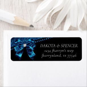 Gothic Eleganz Aquamarinblaue Schleife Dunkle Ad