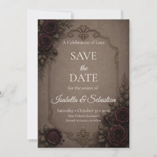 Gothic Eleganz Hochzeit  Save The Date