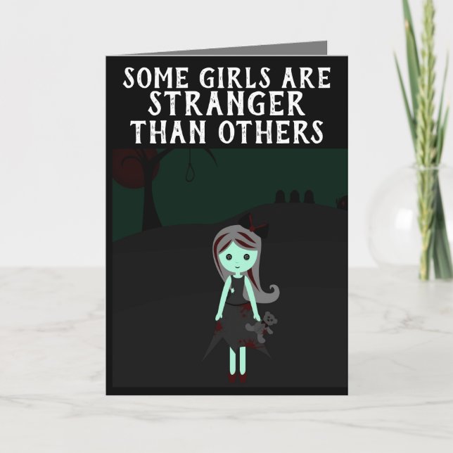 GOTHIC EMO BIRTHDAY GIRL GREETING CARDS KARTE (Vorderseite)