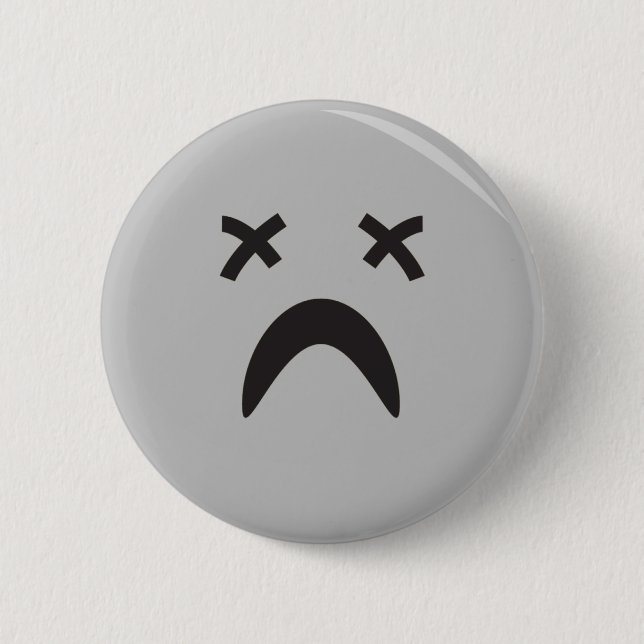 Gothic-Emo-Gesicht Button (Vorderseite)