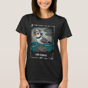 Gothic Emo Seagull Dark und Edgy Melancholic Vibe T-Shirt