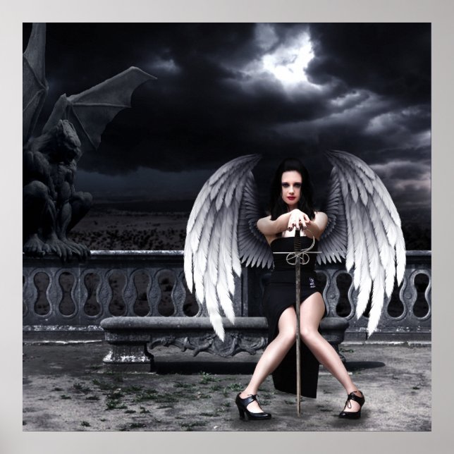 Gothic-Engelposter Poster (Vorne)