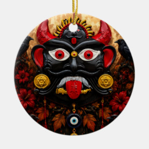 Gothic Evil Eye Halloween Drishti Bommai Volkskuns Keramik Ornament