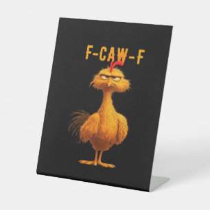 Gothic F-Caw-F Krähe Lustiger Humor Sockelschild