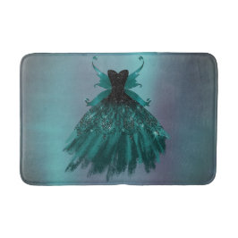 Gothic Fairy Aquamarin Gown | Deep Midnight Green  Badematte