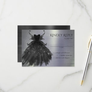 Gothic Fairy Black Gown   Vampy Glam Goth Sheen RSVP Karte