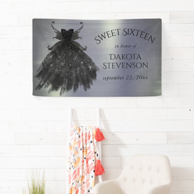 Gothic Fairy Black Gown | Vampy Goth Glam Sheen Banner (Insitu)