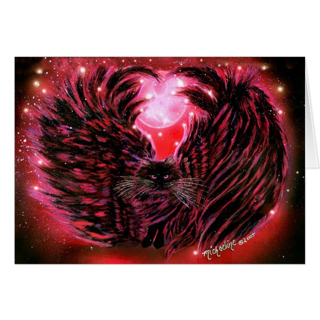 Gothic Fairy Cat Card (Vorderseite (Horizontal))