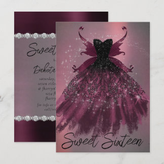 Gothic Fairy Fuchsia Gown | Punk Rock Pink Magenta Einladung