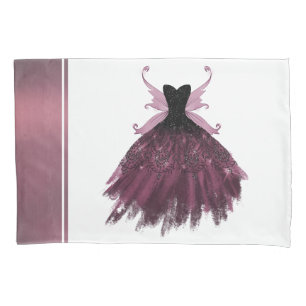 Gothic Fairy Fuchsia Gown Punk Rock Pink Magenta Kissenbezug
