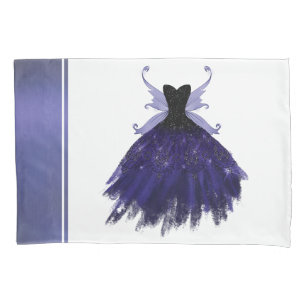 Gothic Fairy Indigo Gown   Deep Royal Lila Sheen Kissenbezug