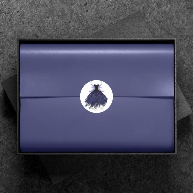 Gothic Fairy Indigo Gown | Royal Lila Vielen Dank Runder Aufkleber (Von Creator hochgeladen)