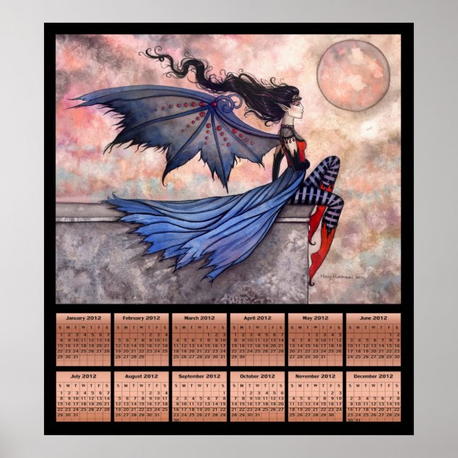 Gothic Fairy Vampire 2012 Kalenderposter Poster (Vorne)