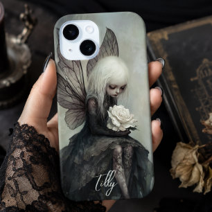 Gothic Fairy & White Rose   Benutzerdefinierte Dar Case-Mate iPhone Hülle