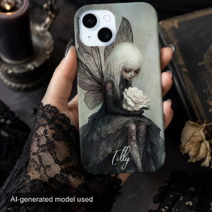 Gothic Fairy & White Rose   Custom Dark Fantasy Case-Mate iPhone Hülle