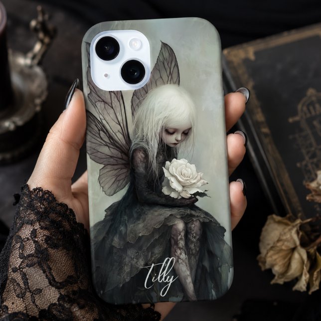 Gothic Fairy & White Rose | Custom Dark Fantasy Case-Mate iPhone Hülle (Von Creator hochgeladen)