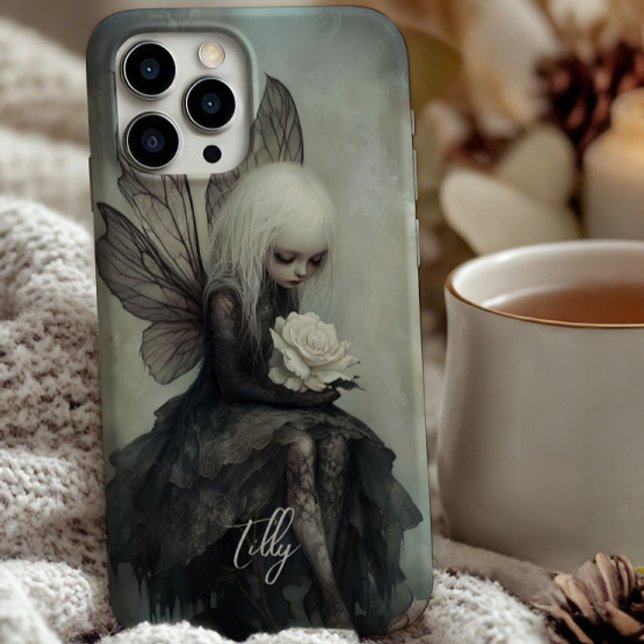 Gothic Fairy & White Rose | Custom Dark Fantasy Case-Mate iPhone Hülle (Von Creator hochgeladen)