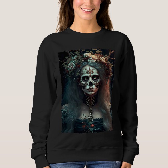 Gothic Fairycore Aesthetic Dark Art Horror Grunge Sweatshirt (Vorderseite)