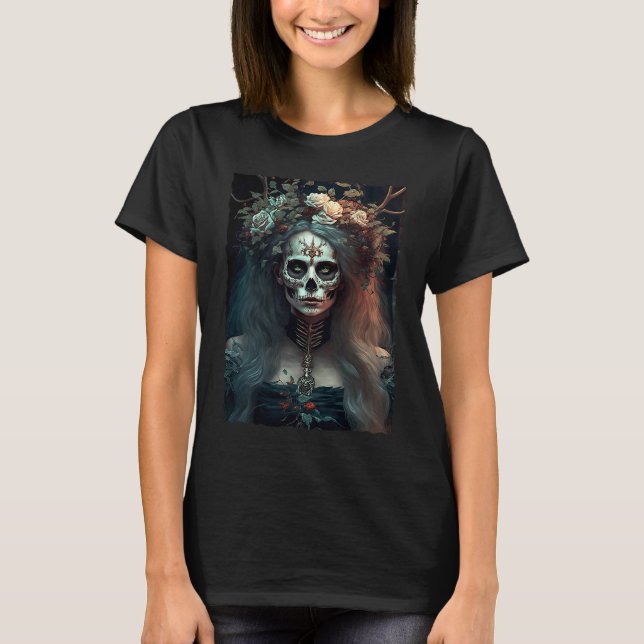 Gothic Fairycore Aesthetic Dark Art Horror Grunge T-Shirt (Vorderseite)