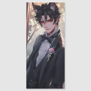 Gothic Fantasy Anime Catboy Magnetkarte