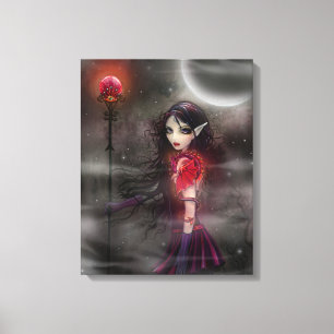 Gothic Fantasy Drache Fee Galerie umwickelte Leinw Leinwanddruck