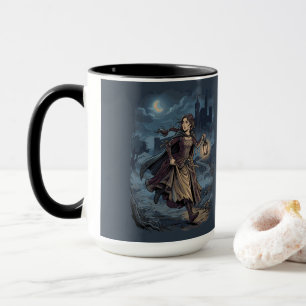 Gothic Fantasy Mittelalterliches Mädchen Laterne S Tasse