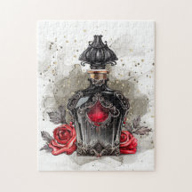 Gothic Fashion Viktorianisch Parfümflasche mit Ros