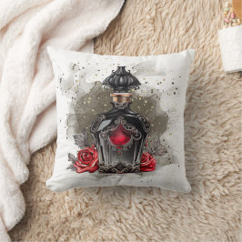 Gothic Fashion Viktorianisch Parfümflasche mit Ros Kissen