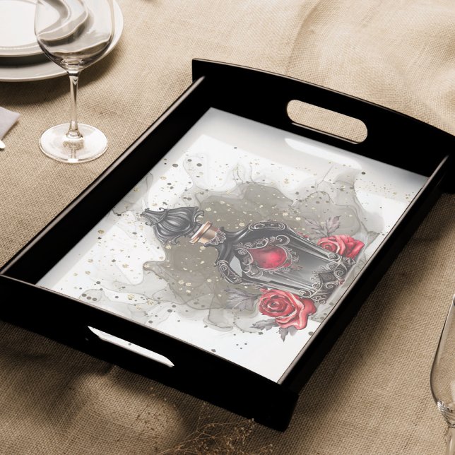 Gothic Fashion Viktorianisch Parfümflasche mit Ros Seidenpapier (Von Creator hochgeladen)